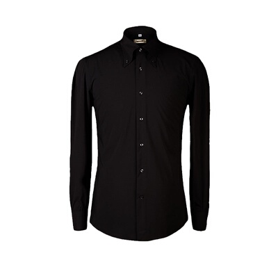 UGENTLE领扣长袖意式复古男衬衫