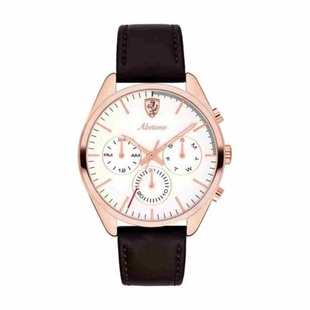 正品Ferrari法拉利赛车男手表皮带石英运动防水三眼玫瑰金0830504