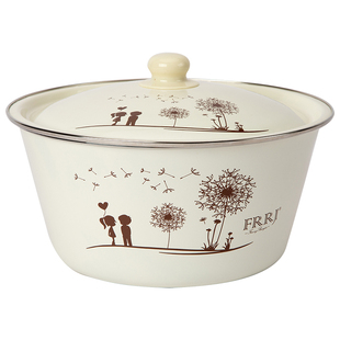 食品级搪瓷猪油罐家用耐高温带盖油碗老式荤油储油盆辣椒油专用罐