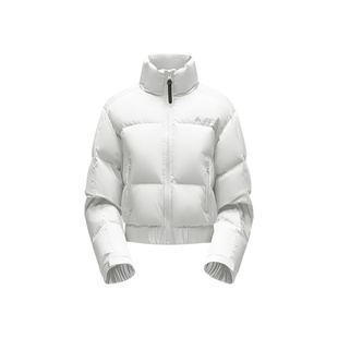 美力城鹅绒羽绒服女冬季新款修身短款立领保暖女士外套