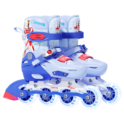 经典奥特曼闪光轮滑鞋男童初学者