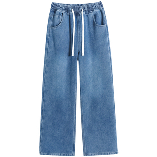 加绒初中生高中学生少女生冬装2025新款青少年阔腿牛仔裤子秋冬季