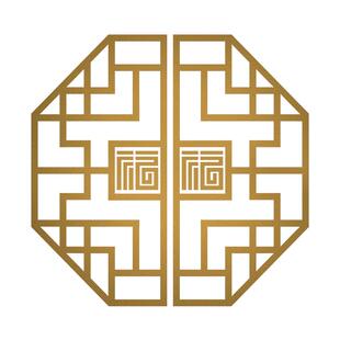 玻璃门贴纸防撞中式装饰贴画厨房推拉门贴阳台橱窗防水防晒窗花贴