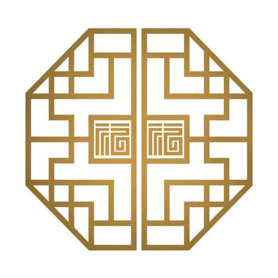 玻璃门贴纸中国风防撞装饰