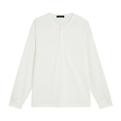 亨利领长袖t恤男简约休闲