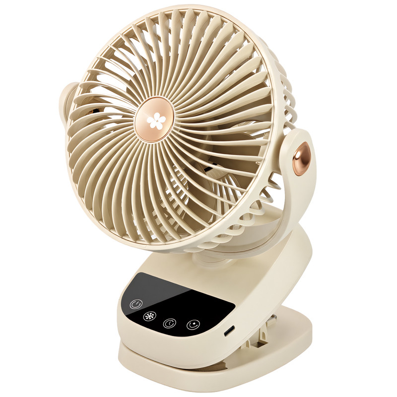 usb插头夹式摇头扇迷你小型夹子强风车载汽车工地36v转5v直插7寸
