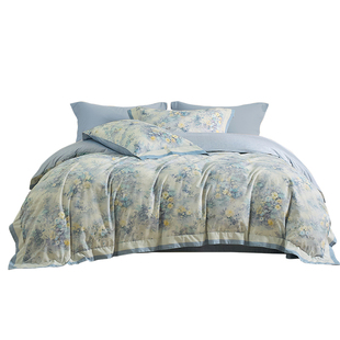 南方寝饰冬季印花被套纯棉磨毛四件套全棉保暖床单款床上用品套件