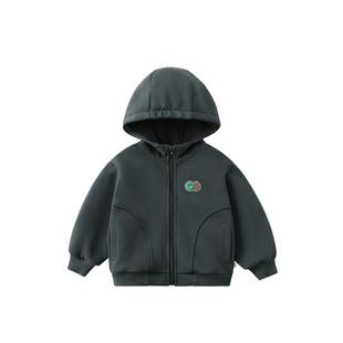 【一体绒】齐齐熊男童外套儿童加绒卫衣宝宝春秋新款保暖加厚上衣