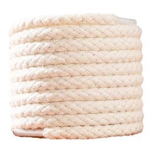 适用于耐克dunk low腰果花TS联名低帮加粗棉麻绳圆鞋带米白色鞋绳