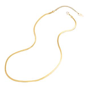 【明星同款】安铂洛利 蛇骨链女镀14k金轻奢简约素链欧美颈链