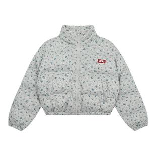 小个子碎花短款羽绒棉服女2025冬季新款百搭加厚保暖立领保暖外套