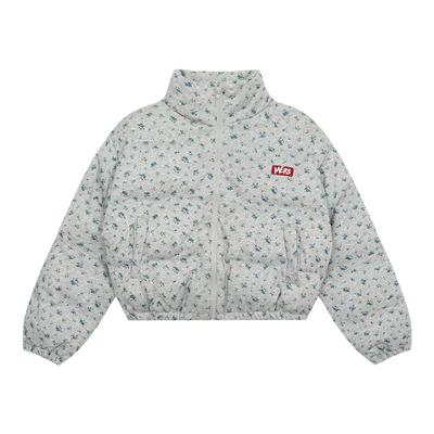 碎花立领短款羽绒棉服外套