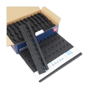 得力装订夹条文件压边条耗材打孔A4装订机适用梳式装订机塑封夹条