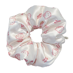 正版甜美凯蒂猫大肠发圈海绵扎发圈2025新款少女扎马尾丸子头发绳