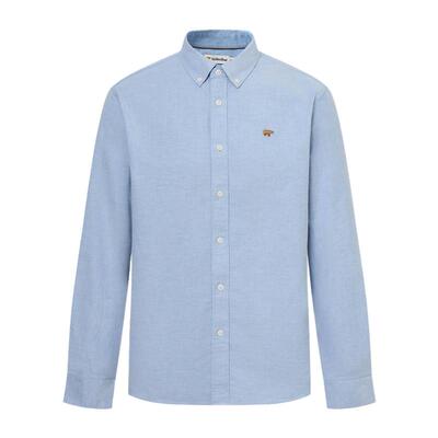 棉感微弹舒适纯色长袖衬衫