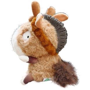 小马普普波普自然毛绒玩偶玩具公仔普氏野马白唇鹿生肖马年礼物