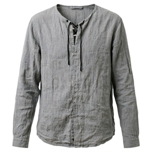 Fashion Casual New Long Sleeve T-Shirt Men's Solid Color T恤