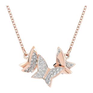 【新年礼物】施华洛世奇Lilia蝴蝶项链吊坠配饰设计感高级