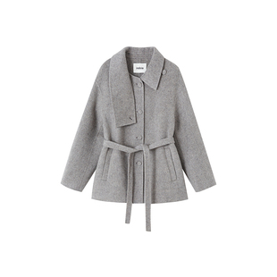 【呢好系列大衣】indicia标记25冬新羊绒羊毛中长双面呢大衣DY252