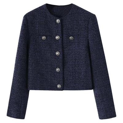 夕蒙2025新款秋冬时髦洋气短款气质小香风高级感小个子设计感外套