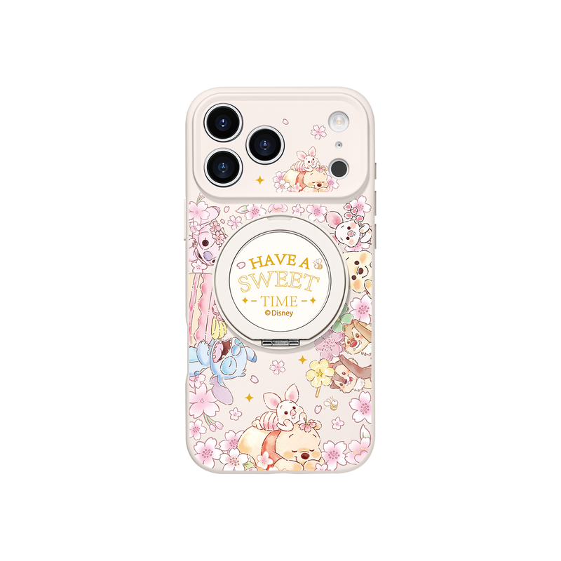 樱花维尼适用iPhone17Promax手机壳新款苹果16Pro磁吸带支架套Bo3液态硅胶支点ip15高级网红14可爱13pm全包女