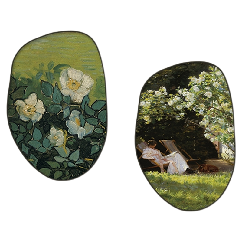 中古风客厅装饰画艺术感挂画组合
