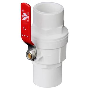 PVC钢柄球阀 20开关阀门25 水管配件32弯头50钢手柄40钢把手闸阀