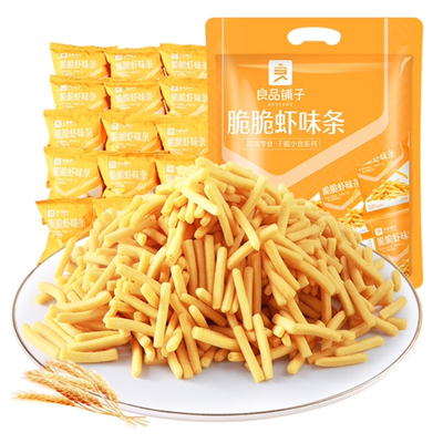 良品铺子脆脆虾味条360gX2袋