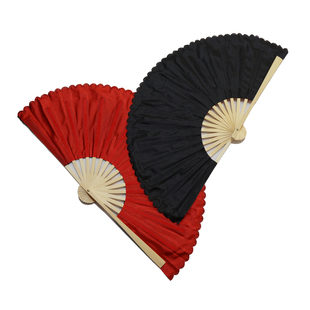黑红双面中国风古典扇子小影·时候女士舞蹈折扇太极扇响扇优质竹