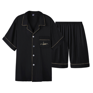 乐姿梦睡衣男夏季冰丝2026年新款男士青年舒适丝绸高级感夏家居服
