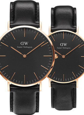 dw情侣手表皮质对表40&36mm