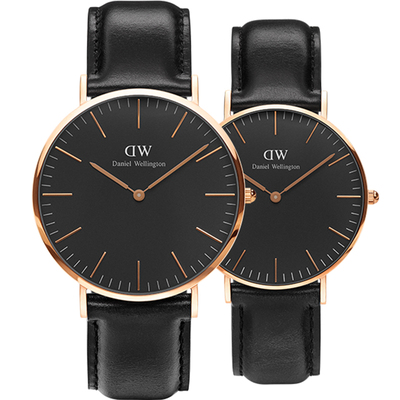 dw情侣手表皮质对表40&36mm