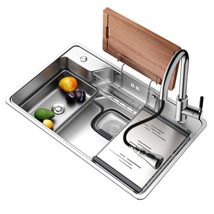 箭牌聚宝盆 厨房洗菜盆家用水池不锈钢304日式台下洗手盆水槽单槽