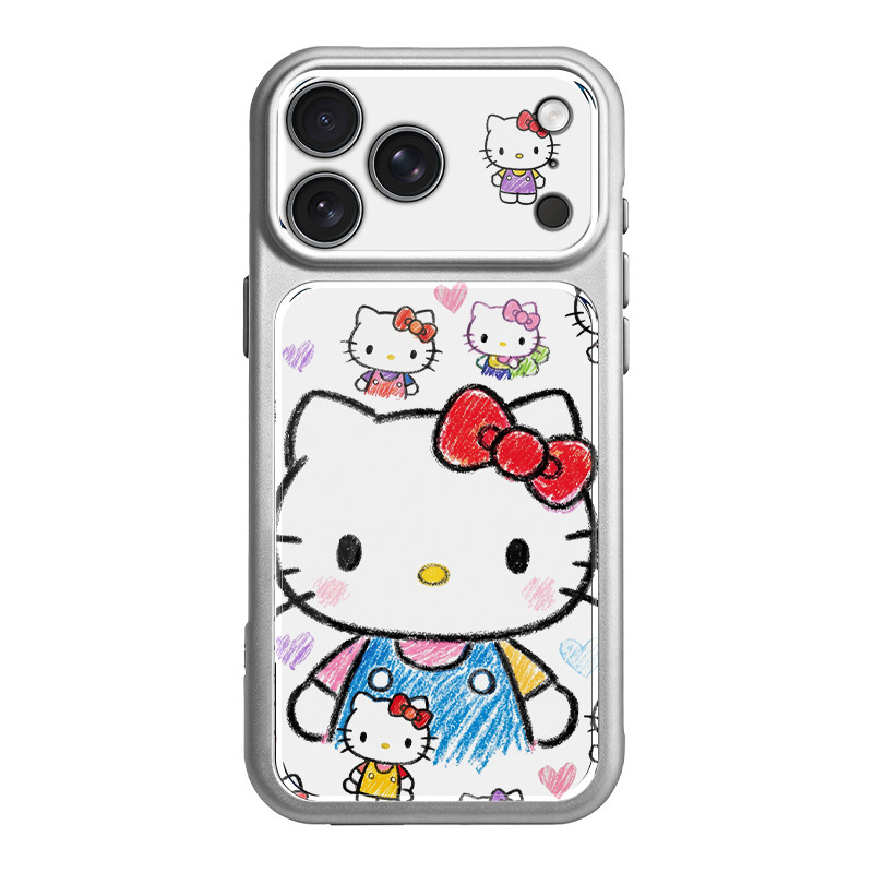 涂鸦绘画猫咪适用苹果18pro手机壳iPhone18promax高级13新款15秒变17大视窗17pro可爱14女/17