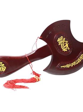 桃木斧子乔迁新居搬家入宅镇宅木斧头大摆件正宗结婚坐福桃木斧子