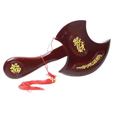 桃木斧子乔迁新居搬家入宅镇宅木斧头大摆件正宗结婚坐福桃木斧子