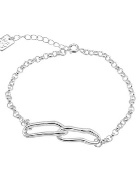 几何双环链条手链女轻奢小众精致高级感百搭小清新简约时尚冷淡风