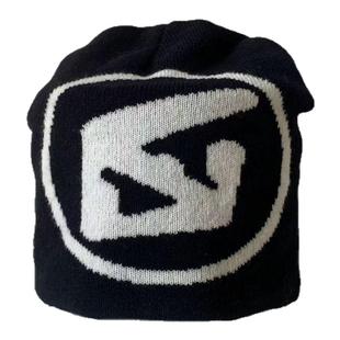 【AGD】6CRAYON高品质全羊毛双色提花针织帽男女同款毛线帽春秋