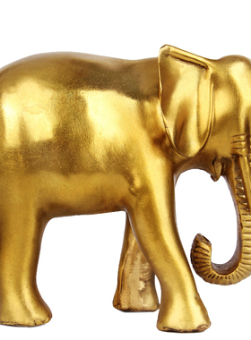 黄铜铜大象摆件中式客厅公司