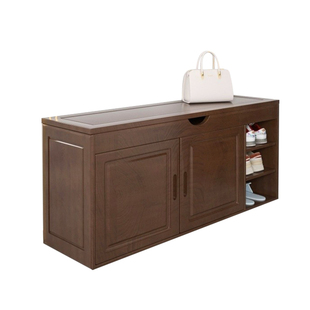 实木鞋柜家用门口换鞋凳可坐入户门穿鞋凳玄关多层大容量储物新款