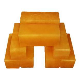 黄玉砖8块天然米黄玉长方体印章摆件定制玉石金砖厨房化解摆设品