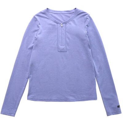 四季款半拉链亨利领正肩基础T恤