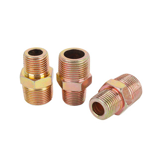 镀彩锌液压接头碳钢异径外丝耐高压变径外牙过渡直接外螺纹大小头