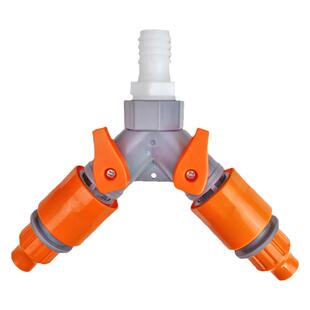 4分6分1寸带开关三通水管分流阀门软管转接头分水器塑料Y型三通