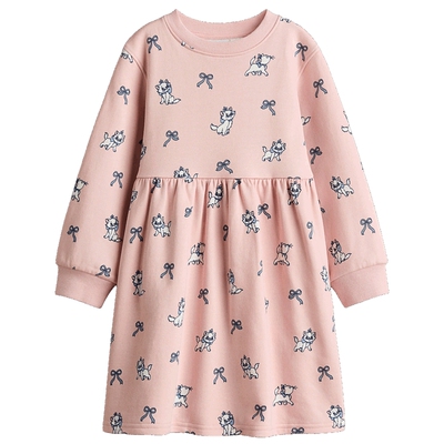 【迪士尼系列】HM童装儿童女童裙子春季新款印花卫衣裙1316236