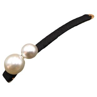 鸭嘴夹子黑色珍珠刘海夹简约侧发边发夹碎发卡子一字夹头饰发卡女