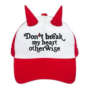 小鬼王琳凯同款恶魔货车帽超帅刺绣字母时尚弯檐帽男女情侣款帽子