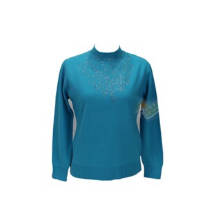 正品上海开开羊毛衫2024冬新款女装F8072高领小码毛衣清仓特价