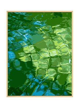 高颜值水波纹diy数字油画装饰画