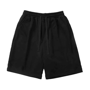 黑色阔腿短裤男夏季休闲oversize港风休闲百搭宽松高腰显瘦五分裤
